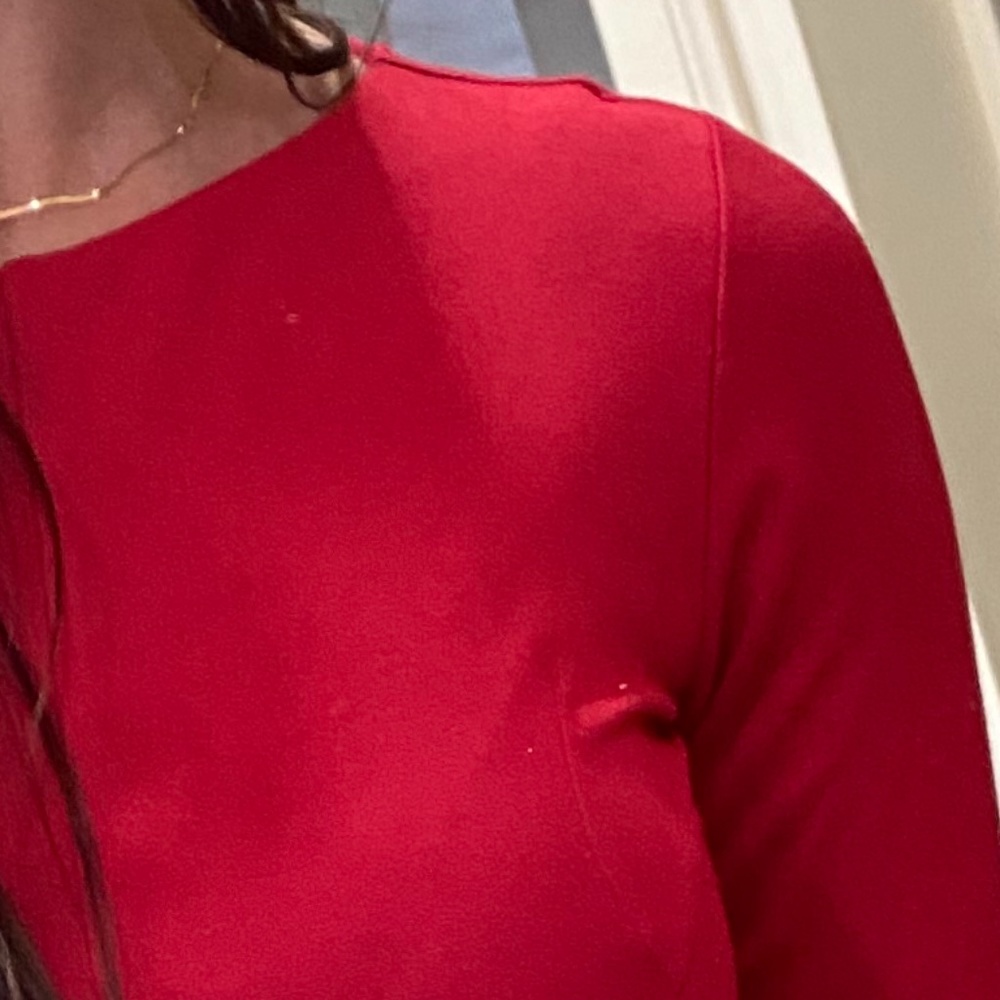 Amanda Uprichard Red Ponti Long Sleeve Dress size xs - Picture 6 of 6